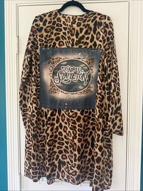 Upcycled Chris Stapleton Leopard Print Kimono